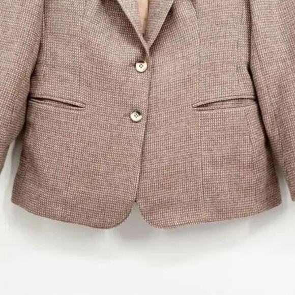 Evan Picone Vintage 100% Pure Wool Tweed Skirt & Blazer Suit Set - Picture 7 of 14